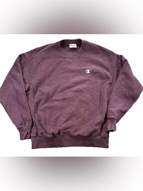 Vintage Champion Reverse Weave Sweatshirt Men's Large Burgundy 90s Y2K Sporty